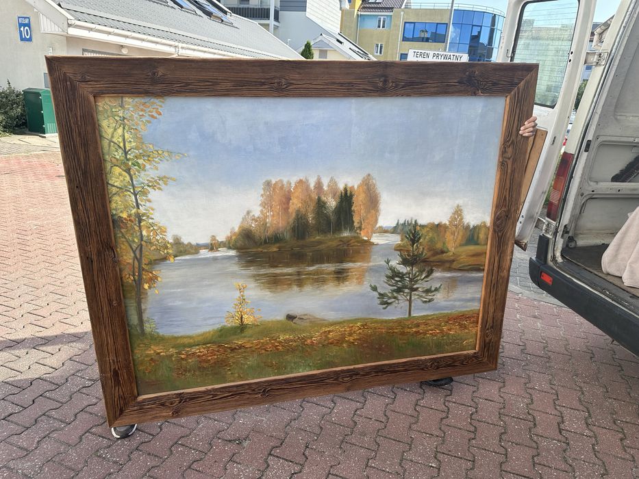 Duży obraz w pięknej ramie