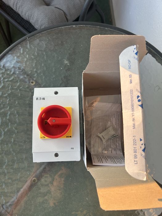 Eaton P1-25/I2/SVB 25A IP65 – Nowy, oryginalny, w pudełku