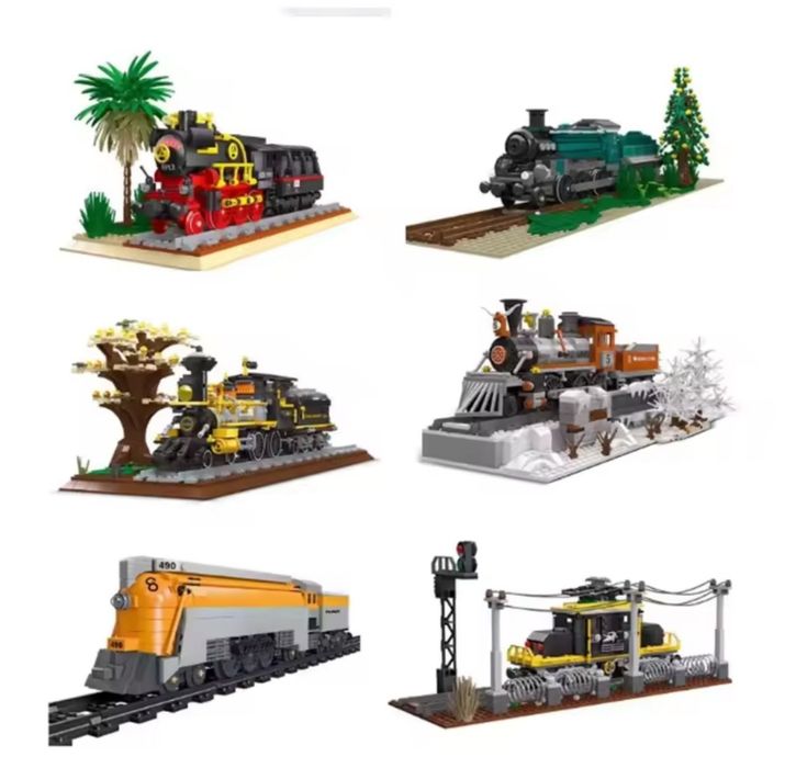 Конструктор паровоз 1в1 Lego 59004 поезд Лего 1186 деталей
