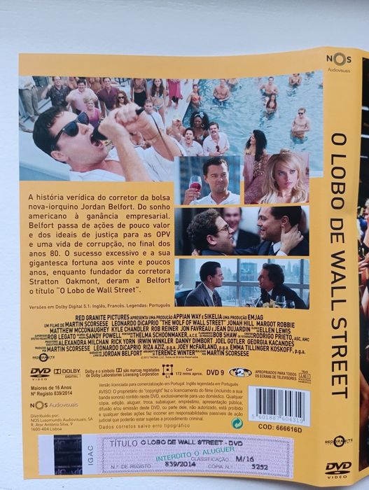 DVD o lobo de wall street