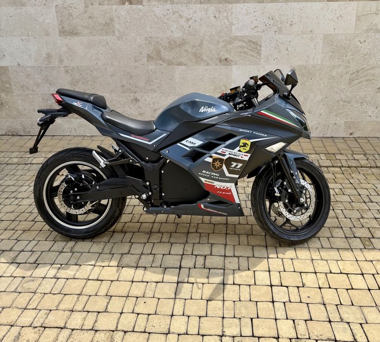 Електробайк Ninja 2999Вт, сірий, гарантія, електромотоцикл, є розстрочка