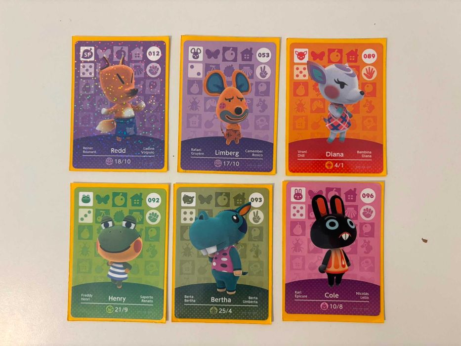 Cartas Amiibo Animal Crossing Séries 1, Séries 4, Amiibo Festival, Sanrio