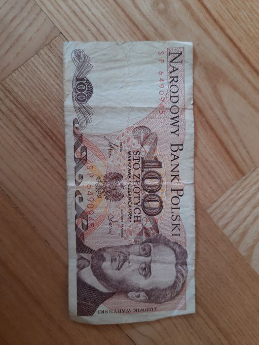 Sprzedam banknot 100 - złotowy z 1986