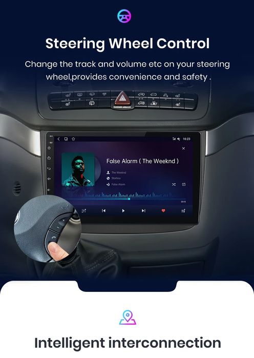 Rádio 10" android Mercedes Vito Viano 2 w639 CARPLAY WIFI GPS 2/32 Nov