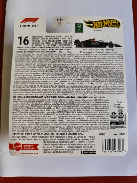 Hot Wheels Premium F1 Mercedes-AMG 2024 Hamilton