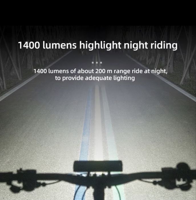 Lampka Rowerowa Led 1400 Lumenow