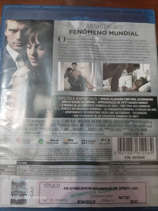 Filme Blu Ray As Cinquenta Sombras De Grey