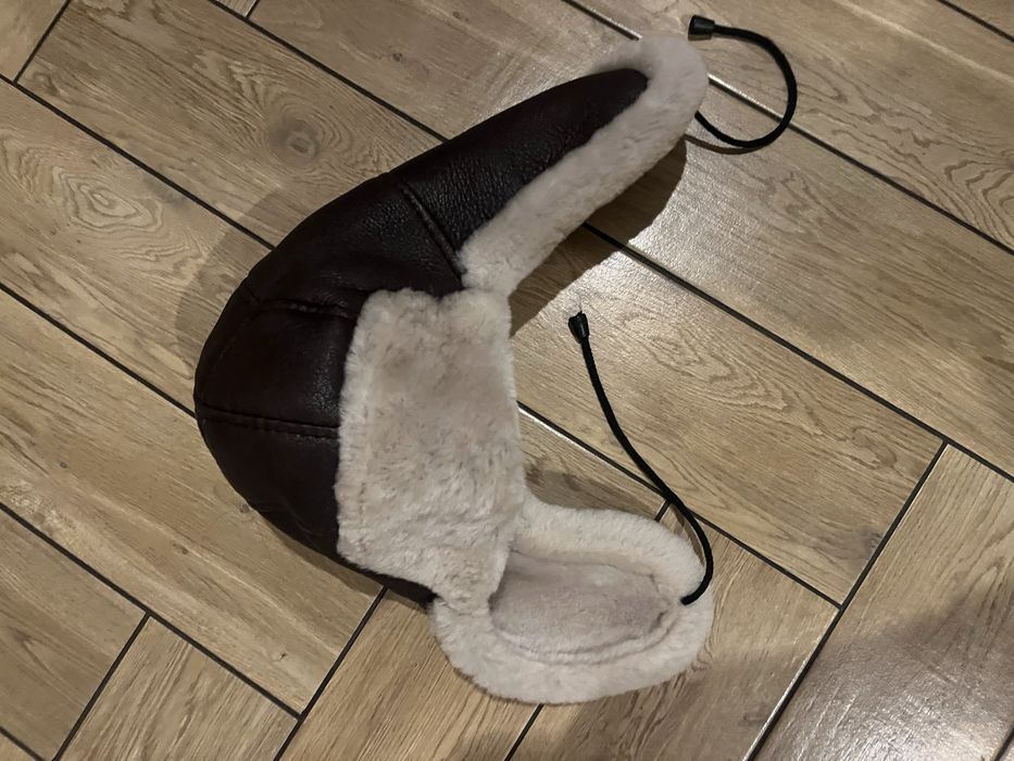 Kożuch męski naturalny brazowy