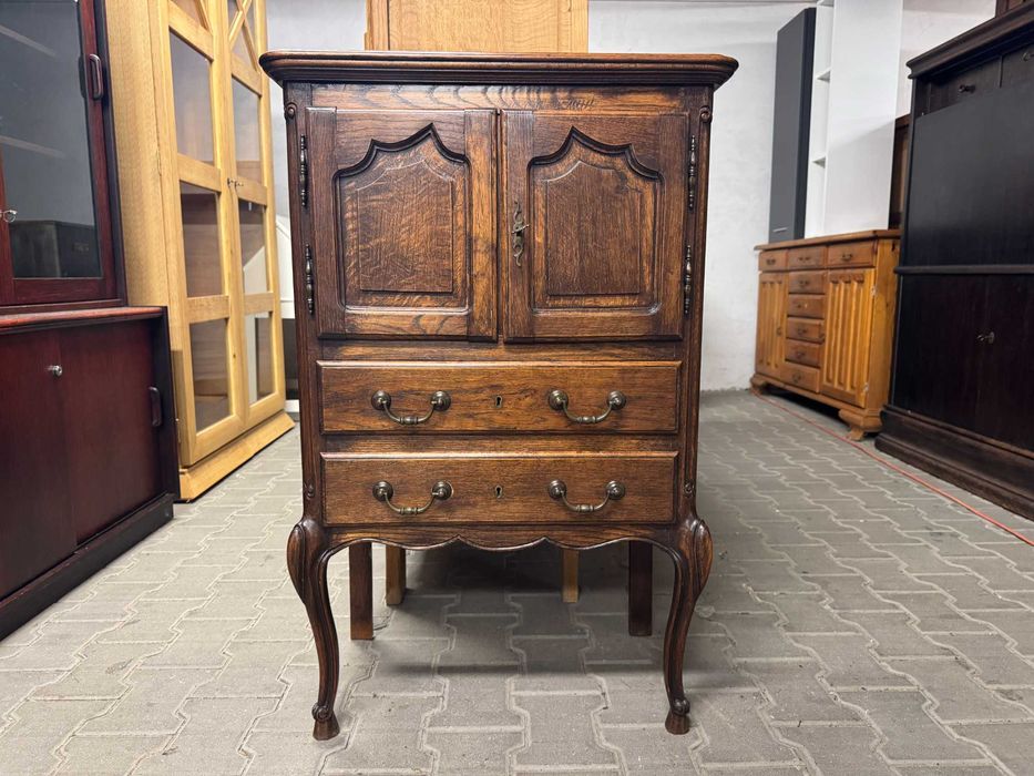 Szafka antyczna Ludwik szafka drewniana komoda dąb