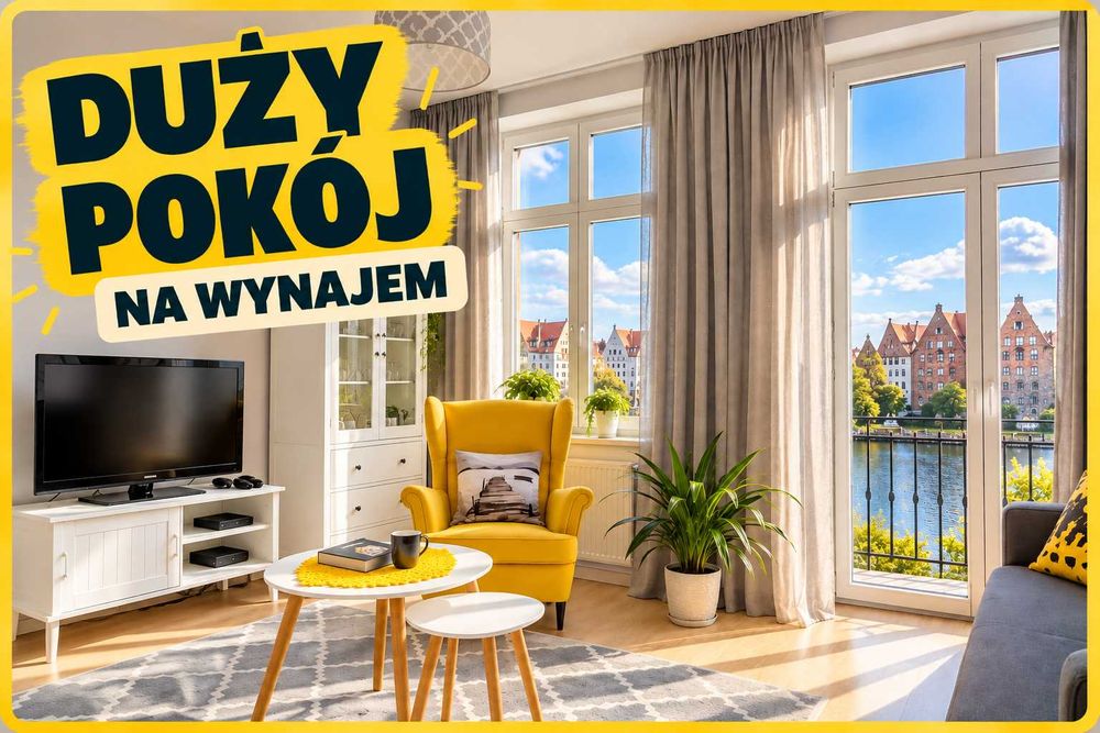 Od zaraz: Pokój z widokiem na rzekę, Stare Miasto, Centrum, internet, tramwaj, SKM, parking SPOKOJNIE