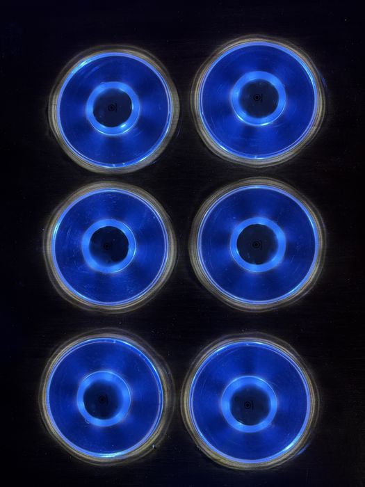 Комплект из 6 светящихся LED подставок для напитков (Костеров)