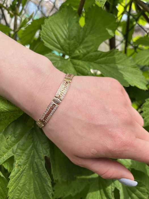 Золотой массивный браслет золото 585