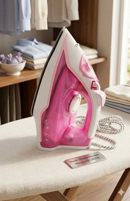 Nowe Żelazko Parowe Woolworth 2400W | Stopa Ceramiczna | Pełen Zestaw