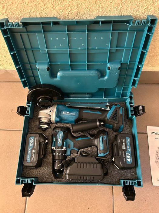 Безщітковий Набір 2в1 Шуруповерт + Болгарка 2 АКБ