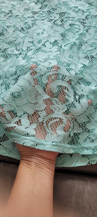 Top renda transparente Lefties