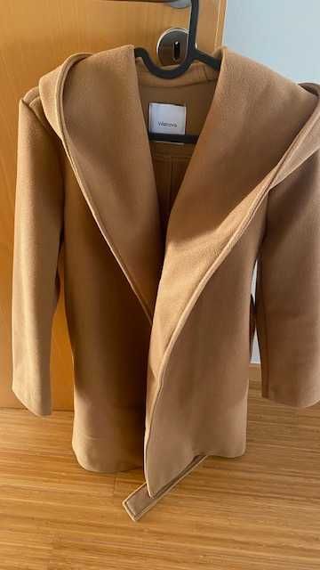 Casaco Camel capuz novo