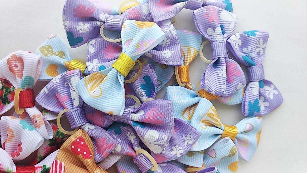 Бантики для собак, легкие, не выгорают, не мнутся, не бояться воды.