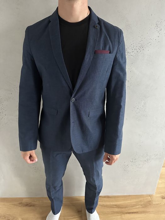 Selected Homme garnitur męski marynarka spodnie ślubny weselny