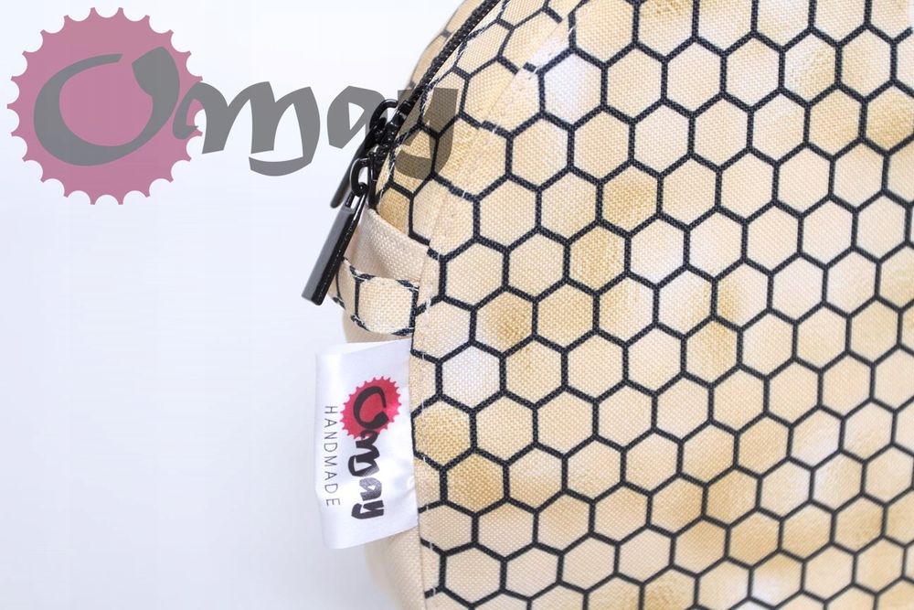 organizer OBAG MOON LIGHT czarno złote plastry miodu beż wkład OMAY