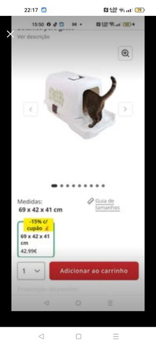 Caixa areia de gatos