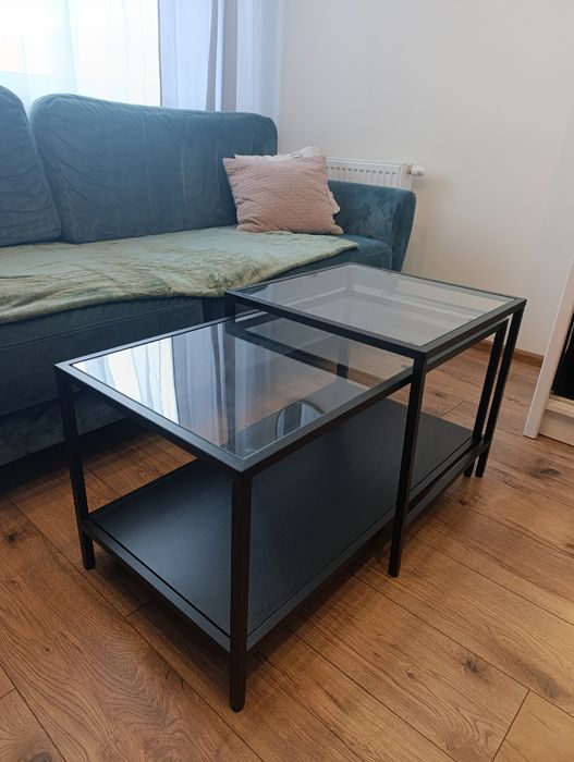 Stoliki kawowe Ikea czarne szkoło