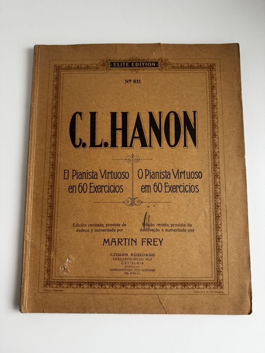 Nuty, swiczenia 1-60 dla pianistów C.L. Hanon r.1932