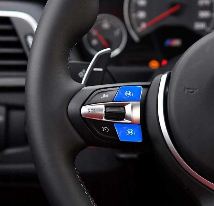 Przyciski M1 M2 kierownicy BMW M3 M4 M2 Czerwone / Niebieskie