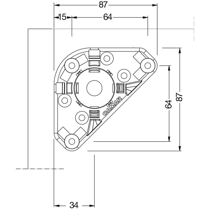 Nóżka meblowa cokołowa 100 mm, CAMAR 12szt