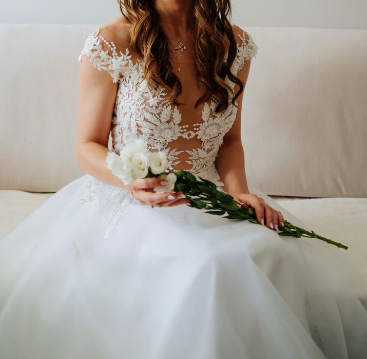 Suknia ślubna Agnieszka Światły rozm 34 + długi welon