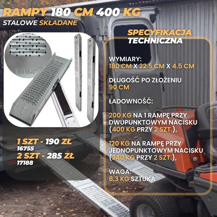 rampa najazdowa najazdy samochodowe najazd motocyklowy - Nowe!