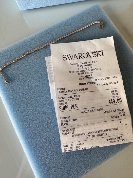 Bransoletka Swarovski elegancka stan bdb