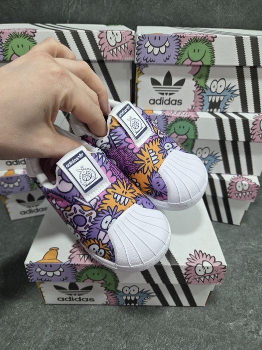 Дитячі кросівки Adidas Superstars 360 I GX3294, оригінал, нові, красовки для дівчинки, хлопчика, розмір 21 22 23 25 26 27