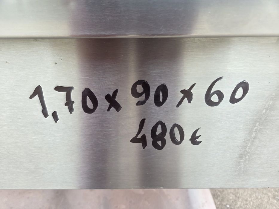 Bancada em inox com 2 pios