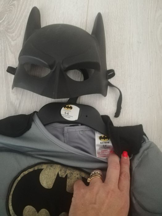 Fantasia Batman com máscara 5 - 6 anos