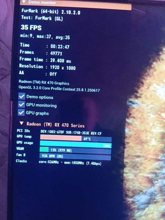 ПК з RX470 8 GB, Клавіатура + Блютуз- Вайфай адаптер