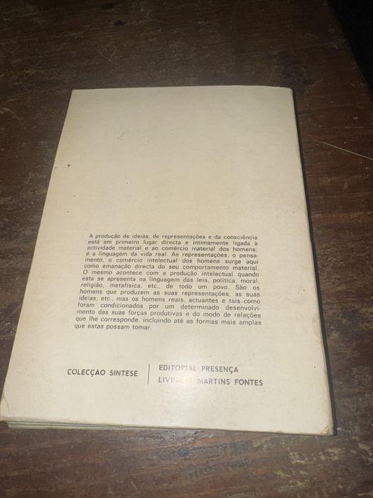Livro MARX e ENGELS A IDEOLOGIA ALEMÃ I