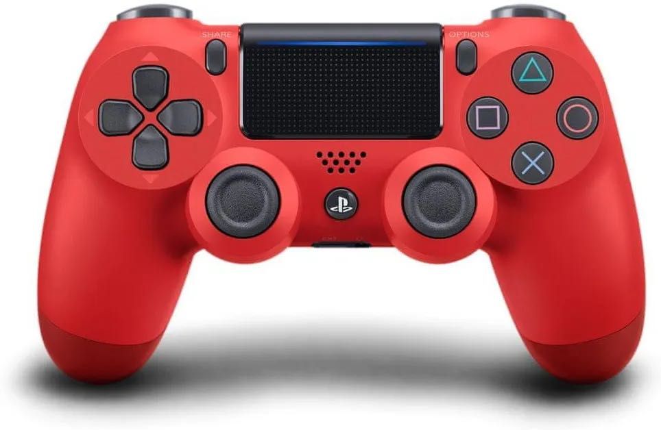 Gamepad Sony PS4 (czerwony)+nakładka na pada PS4 AS ROMA- zestaw