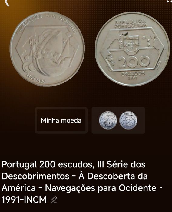 Moedas antigas Portugal