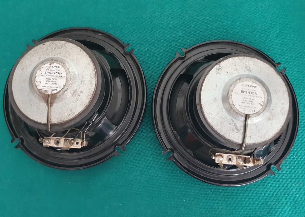 Colunas som de grande qualidade, Alpine SPS-170A, 200W, 16cm, vintage