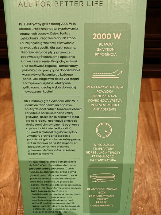 Grill elektryczny 2000w Hoffen