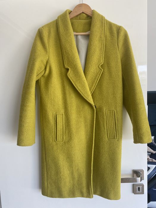 Limonkowy płaszcz XS