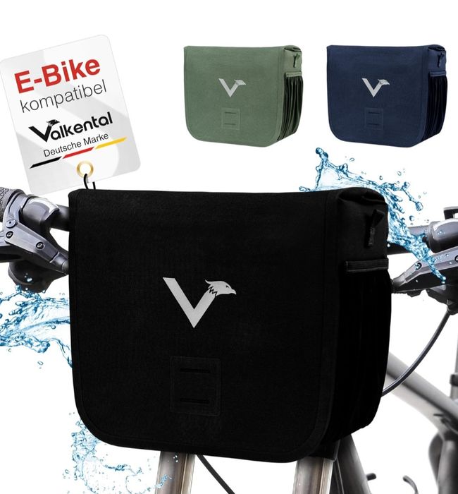 Valkental® - Wodoszczelna torba na kierownicę KLICKfix czarna