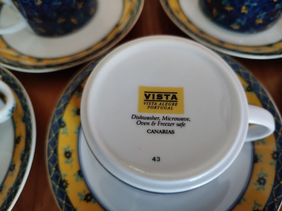 Chávenas de chá da Vista Alegre