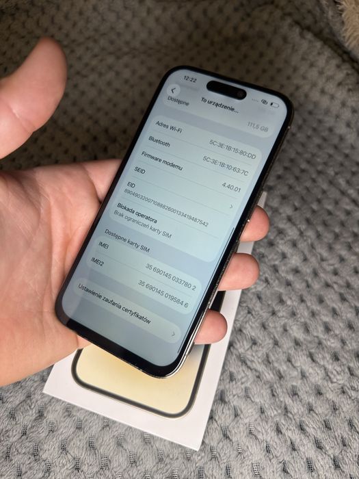 Iphone 14 pro 128gb 100% kondycji