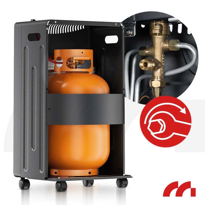 Газовий обігрівач MalTec GAS-5000WT 4,2 кВт керамічний з редуктором і шлангом, складаний газовый обогреватель газовая печь