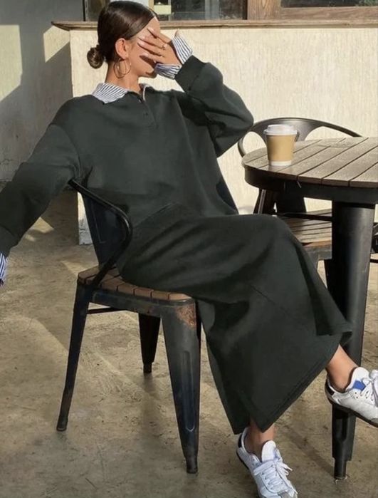 Теплий костюм спідниця світшот Shein