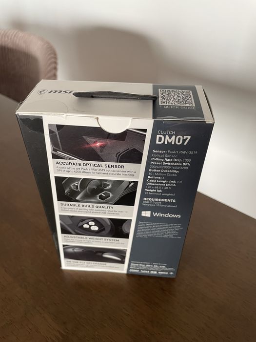 Rato gaming MSI Clutch DM07 (NOVO, lacrado)