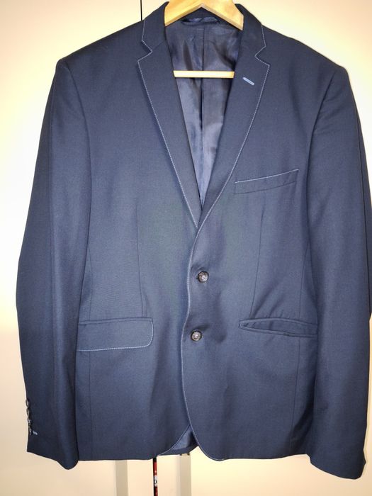 Garnitur marynarka spodnie granatowy