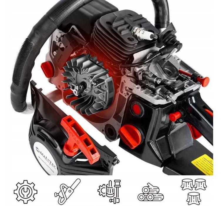 Nowa MOCNA PIŁA Łańcuchowa SPALINOWA Maltec 4200 W / 5,7 KM Do Drzewa