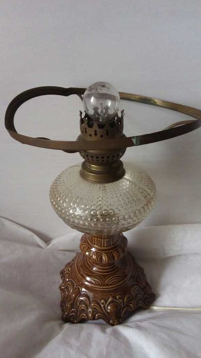 Lampa porcelanowa PRL klosz w samochody